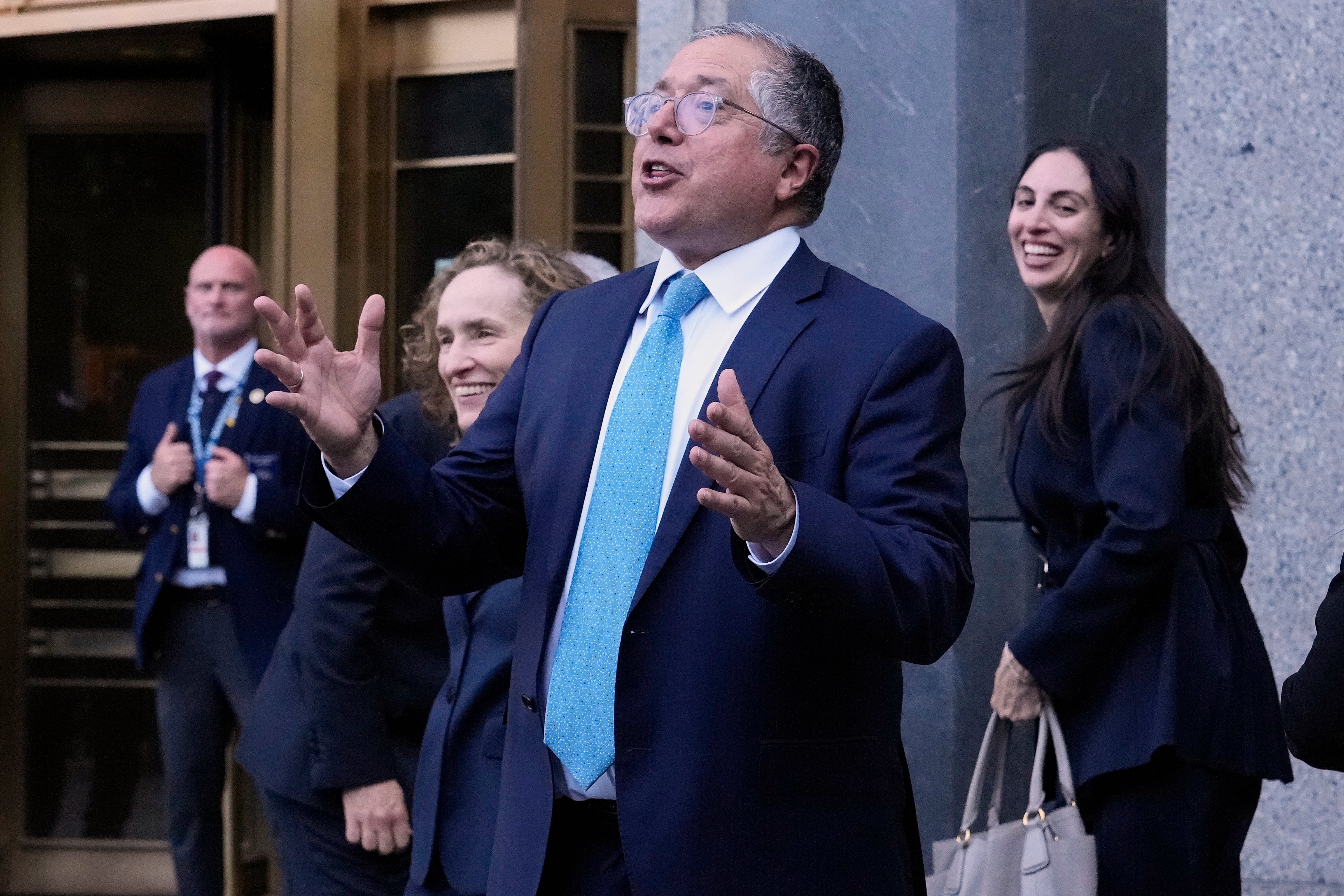 Agnifilo speaks outside of court after Diddy was found guilty on lesser charges.