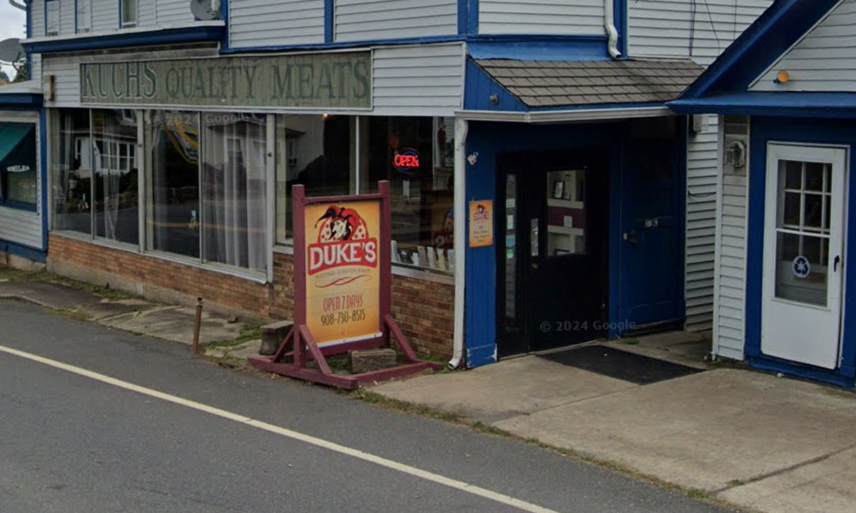 Duke’s Pizzeria in Pittstown, New Jersey. A New Jersey cop is facing misconduct charges after ignoring reports of gunshots that left two people dead, and going for pizza instead