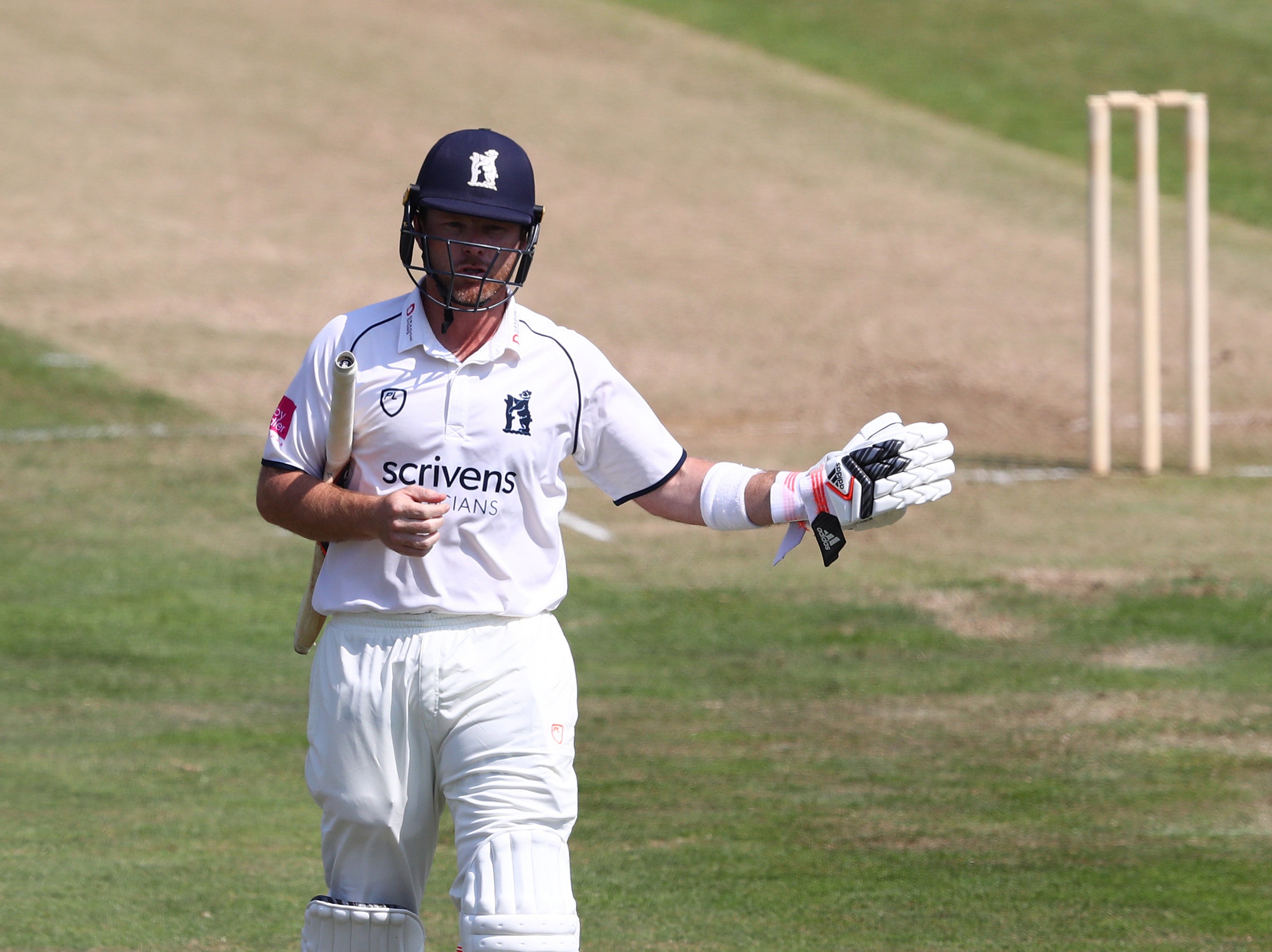 Ian Bell leaves the field