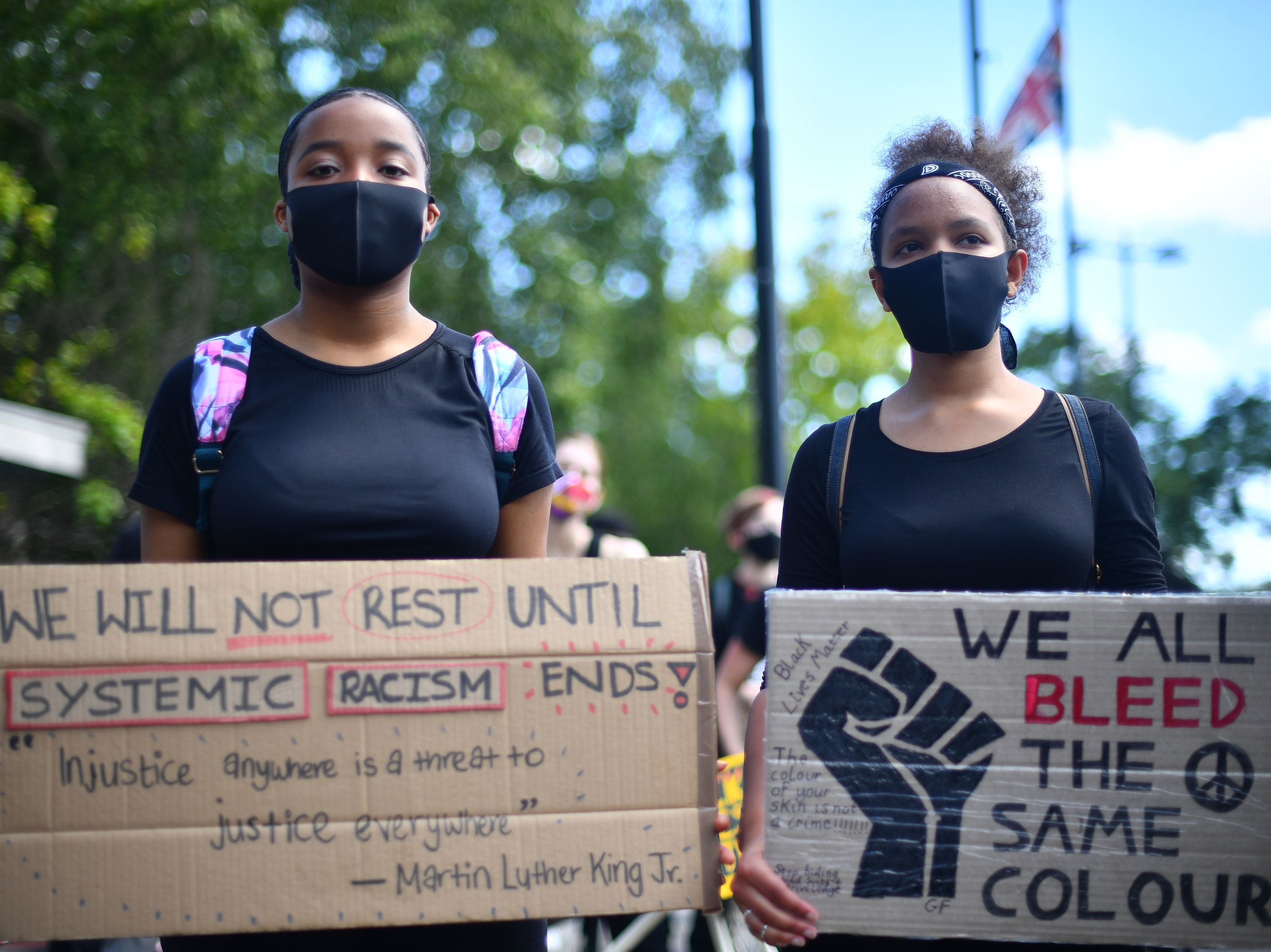 A Black Lives Matter protest in London in July