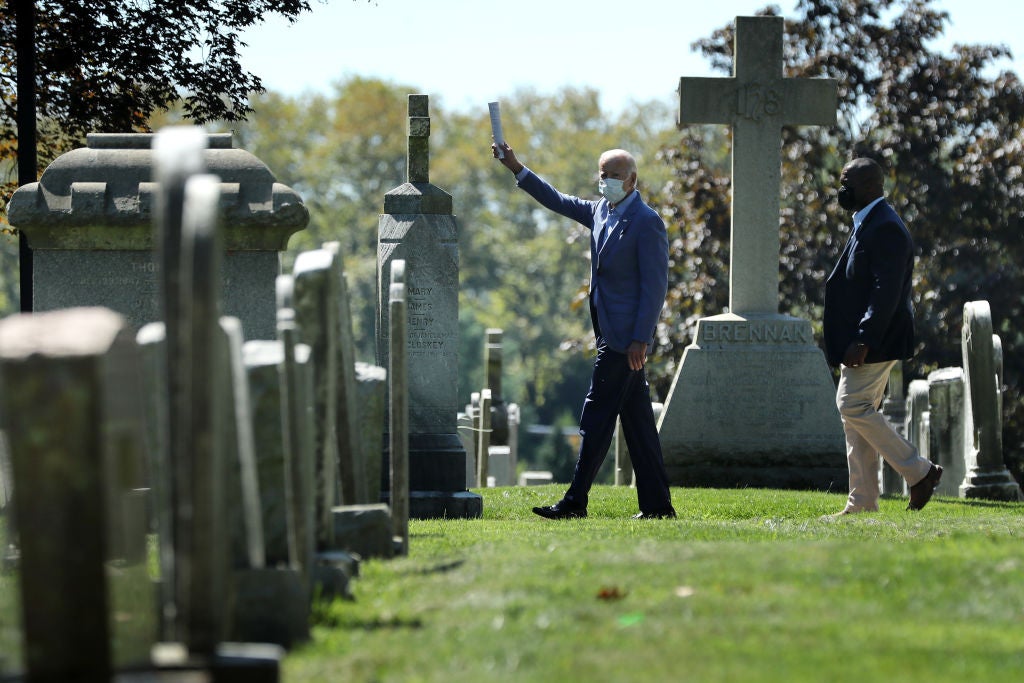  ‘You are not even human’: Trump campaign criticised for mocking Biden while he visited family grave