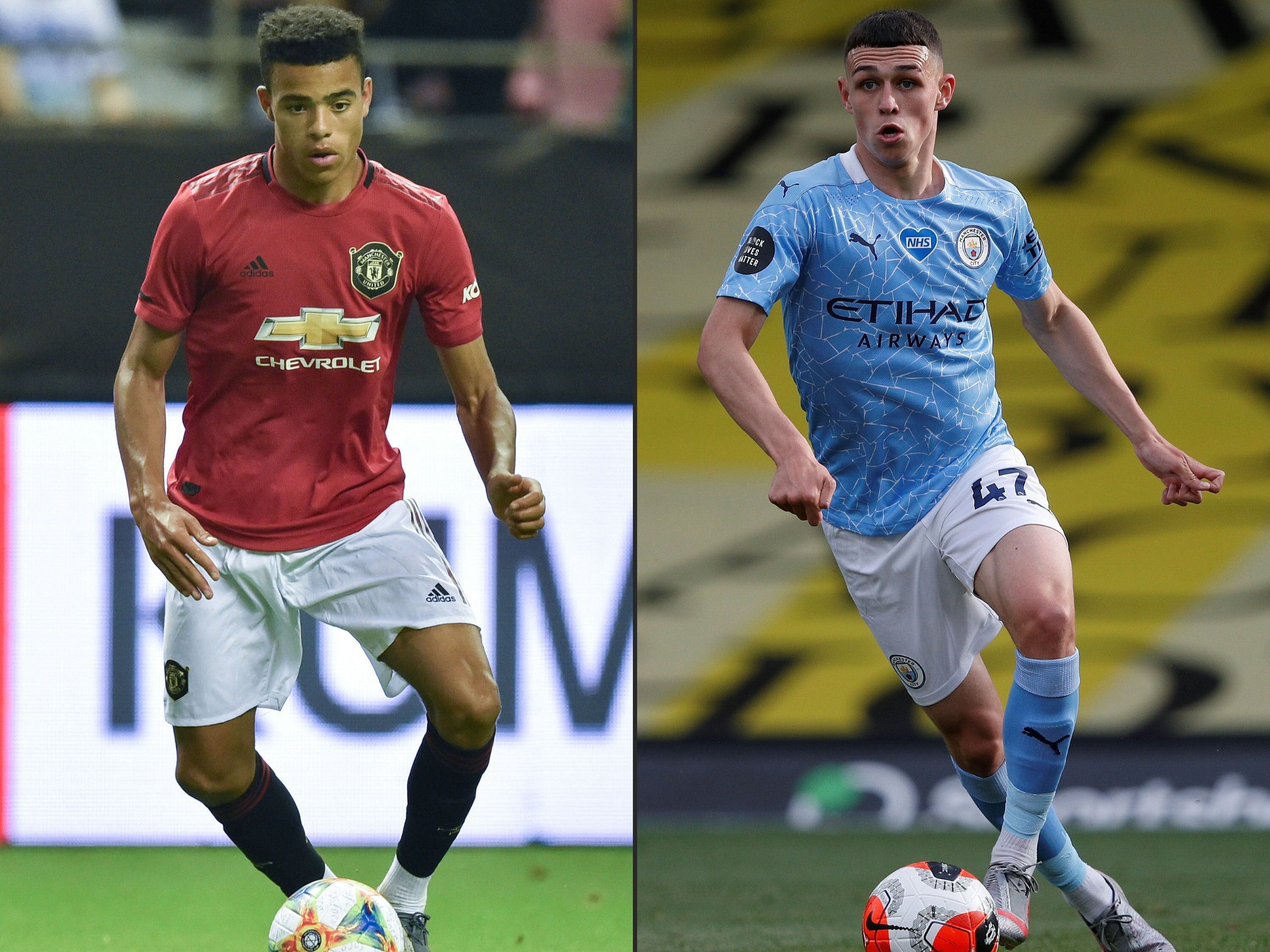 Mason Greenwood and Phil Foden