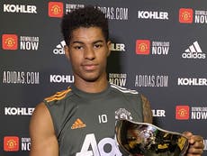 Marcus Rashford: Manchester United striker wins PFA Merit Award for fight against child food poverty