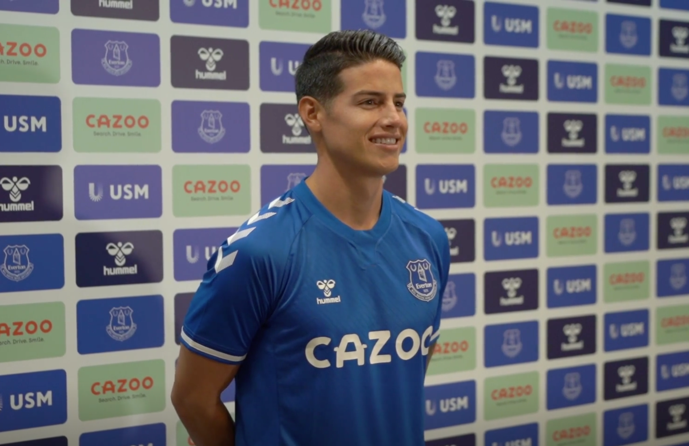 New Everton midfielder James Rodriguez