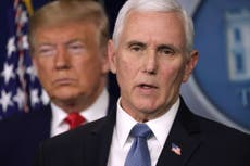 Mike Pence deletes tweet praising Trump on coronavirus as US death toll nears 192,000