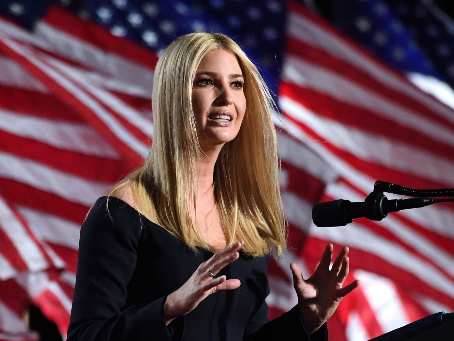 Ivanka Trump speaks at the White House during the Republican National Convention