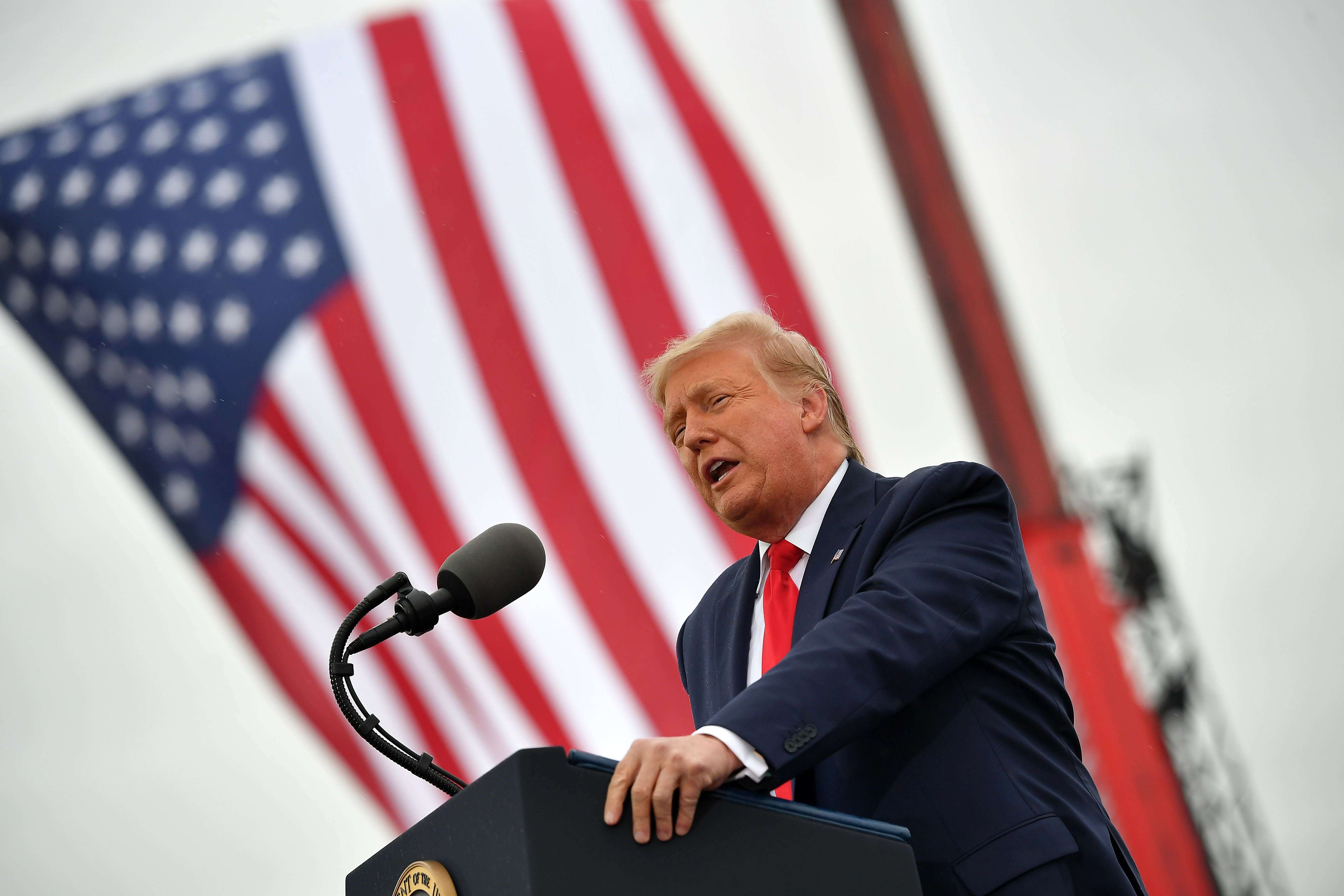 Donald Trump told a rally crowd in Michigan that Antifa members will become their neighbors if Joe Biden defeats him in November.