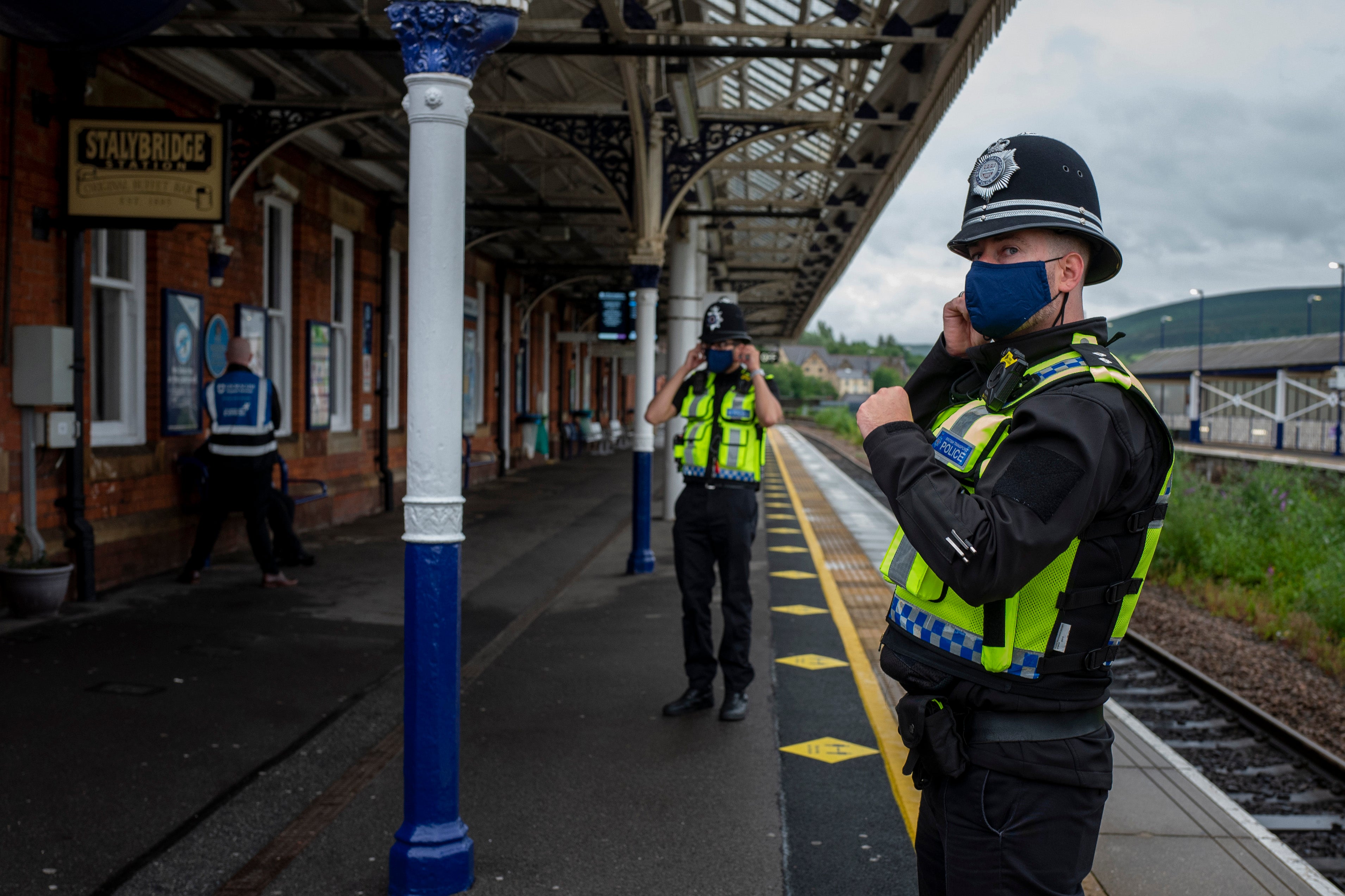 Police officers patrolling during the coronavirus lockdown