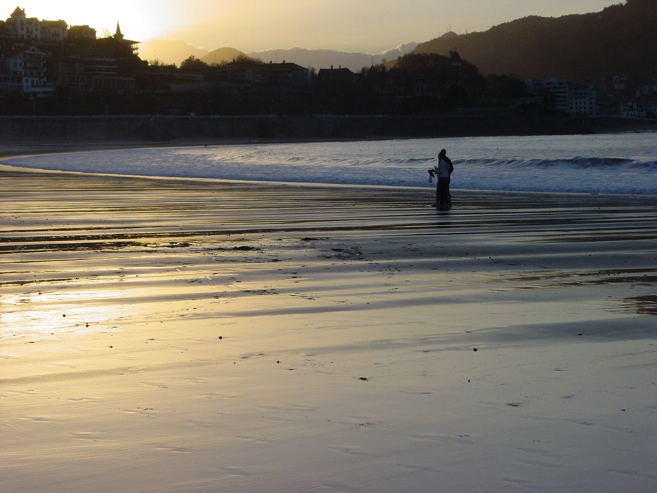 Danger zone: the beach at San Sebastian in Spain