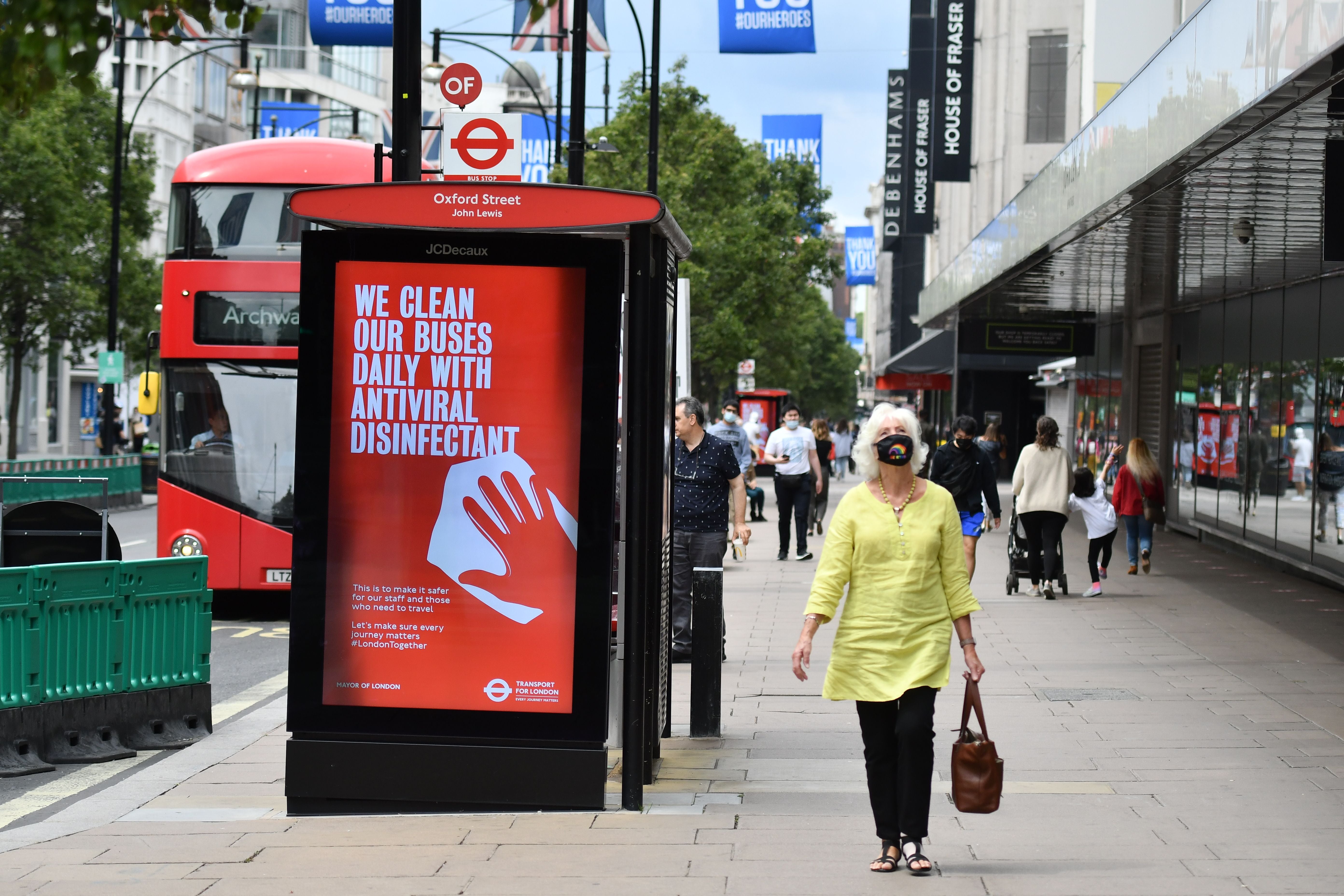 Normally crowded areas of London are less busy than usual