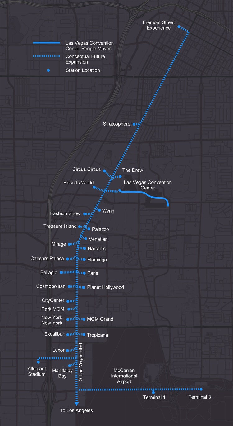 The Boring Company’s proposed network of tunnels under Las Vegas