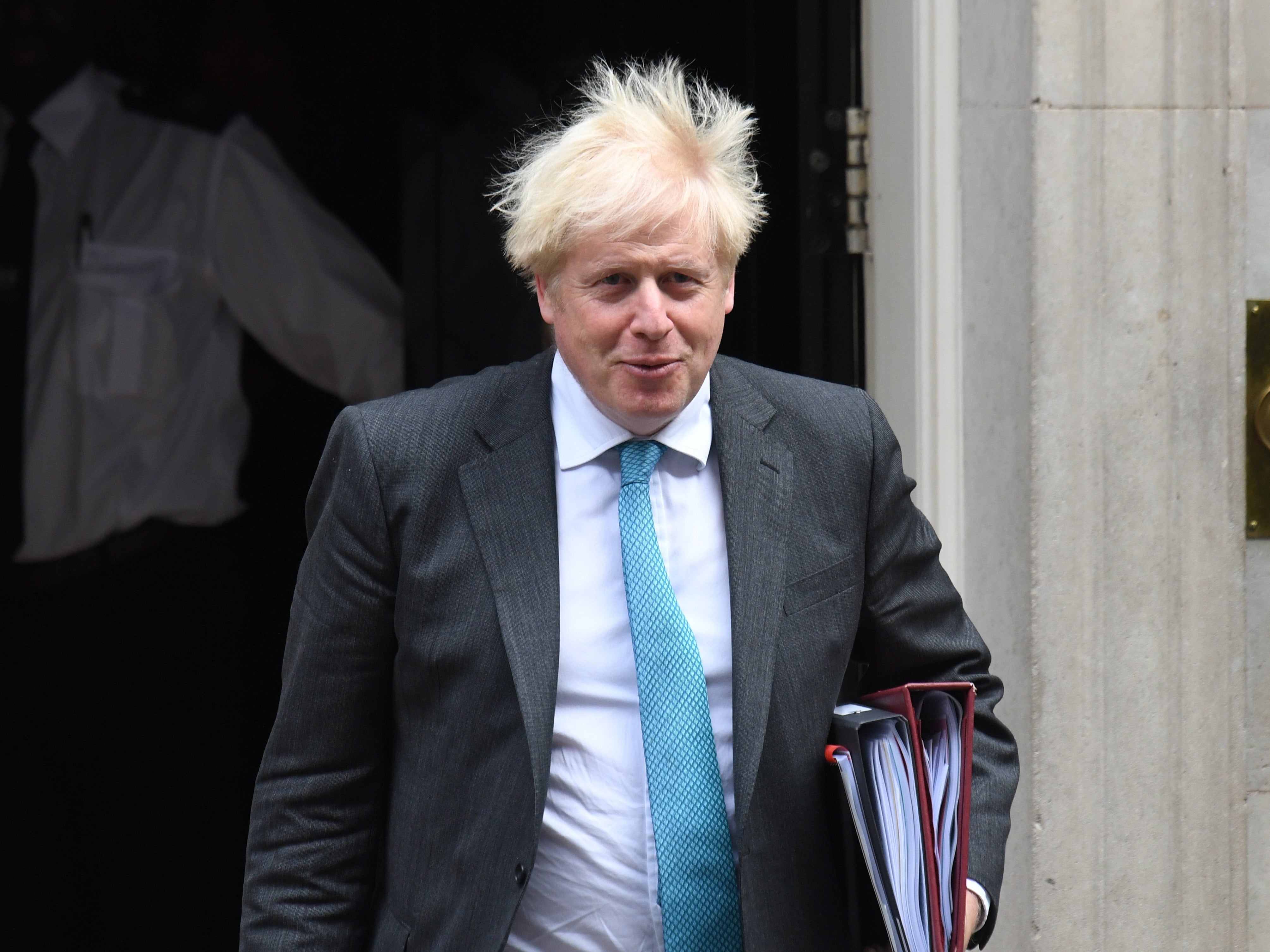 Britain’s prime minister Boris Johnson attends PMQs on Wednesday