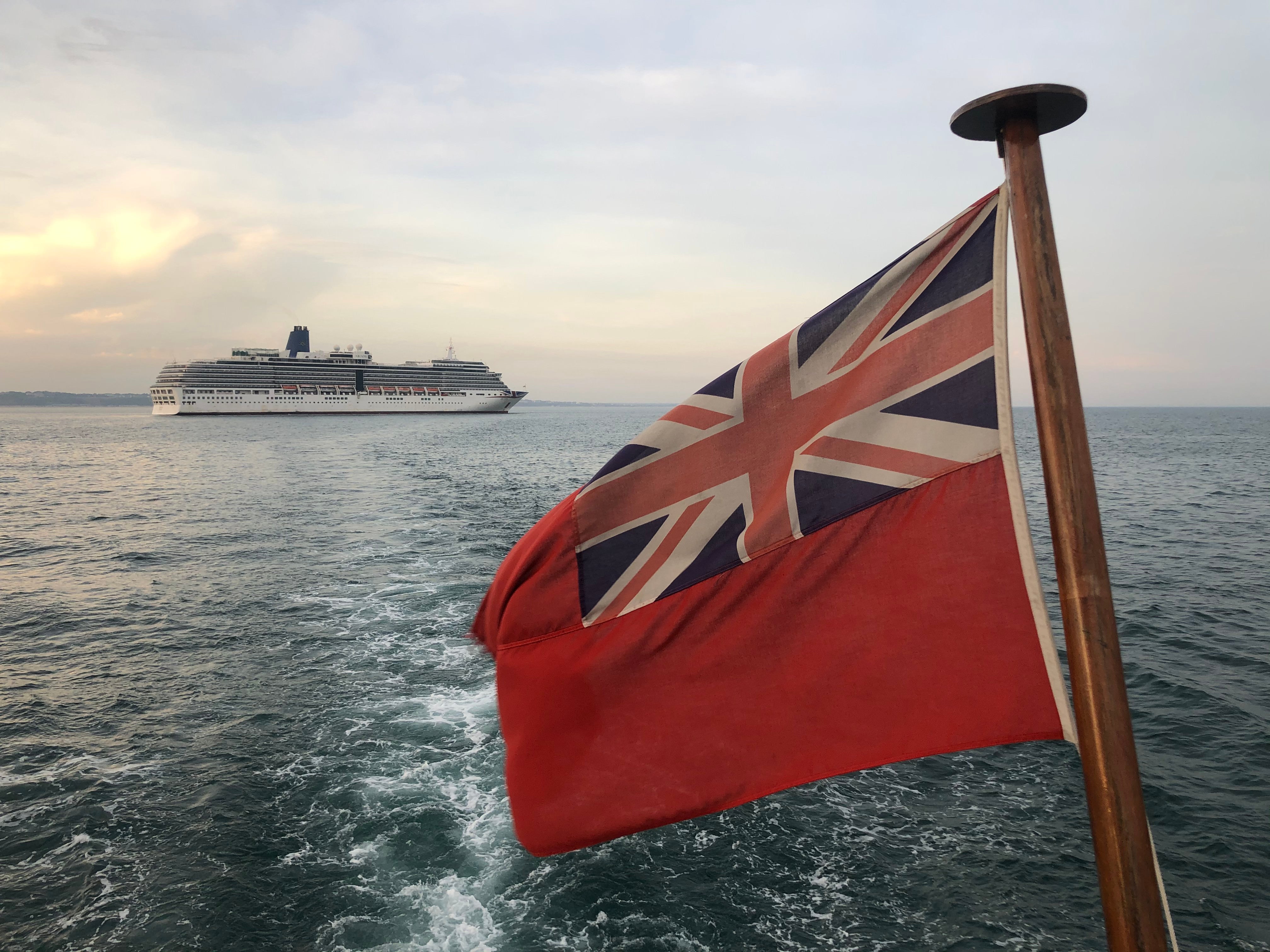 Tourist attraction: P&O Arcadia from a sightseeing boat