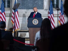 Trump warns of left-wing ‘segregation’ and pushes ‘patriotic education’ in bizarre speech at National Archives