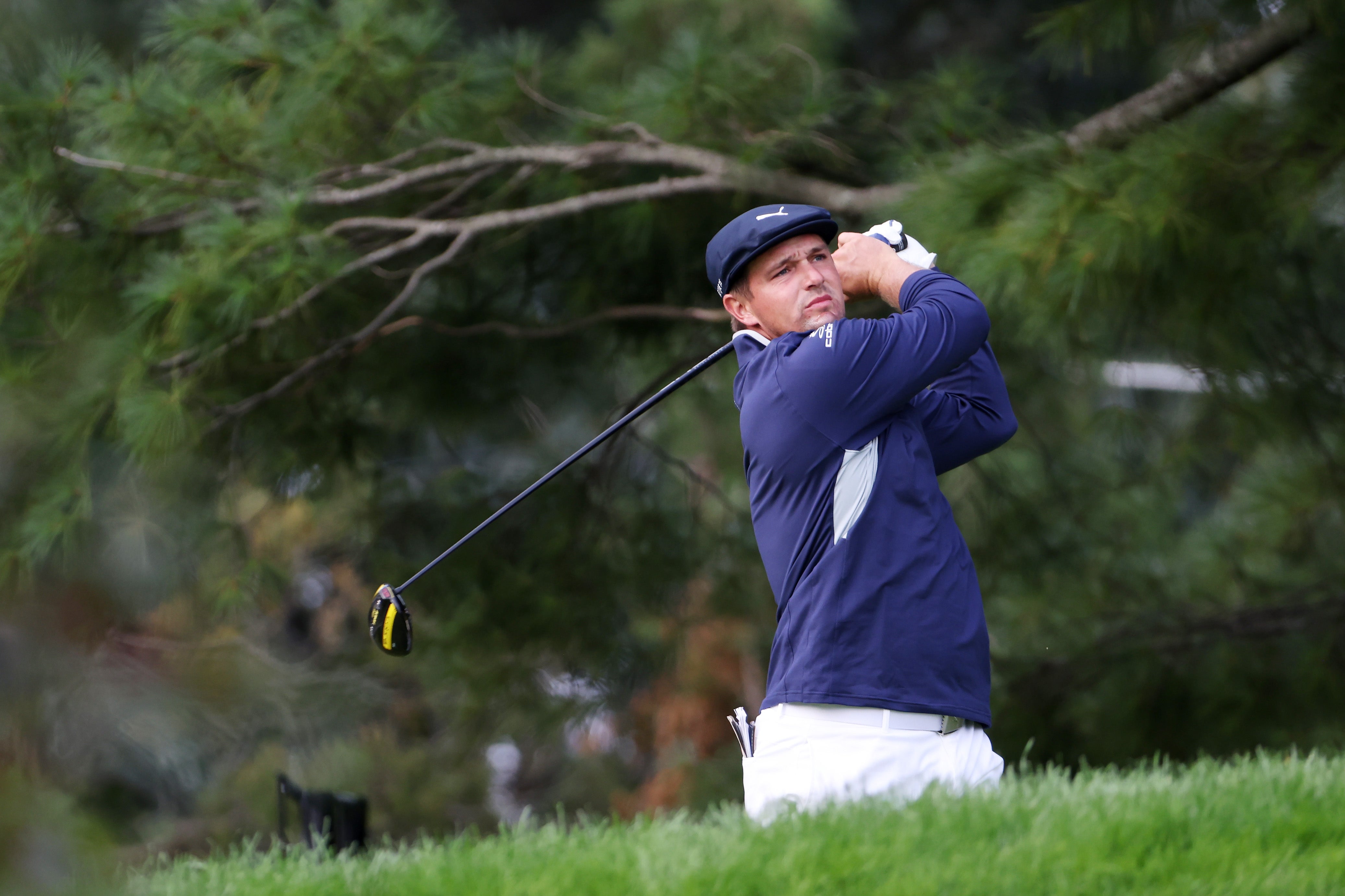 Bryson DeChambeau in action at Winged Foot