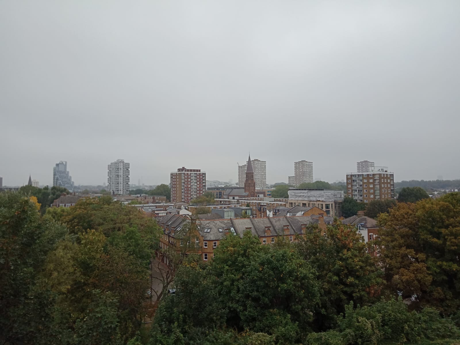 Parts of London were blanketed in fog this morning.