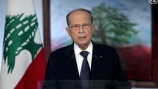 Lebanon asks world's help 'trying to rise from its rubble' 