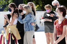 ‘She will live on’: Thousands gather and unite in grief at Ruth Bader Ginsburg visitation