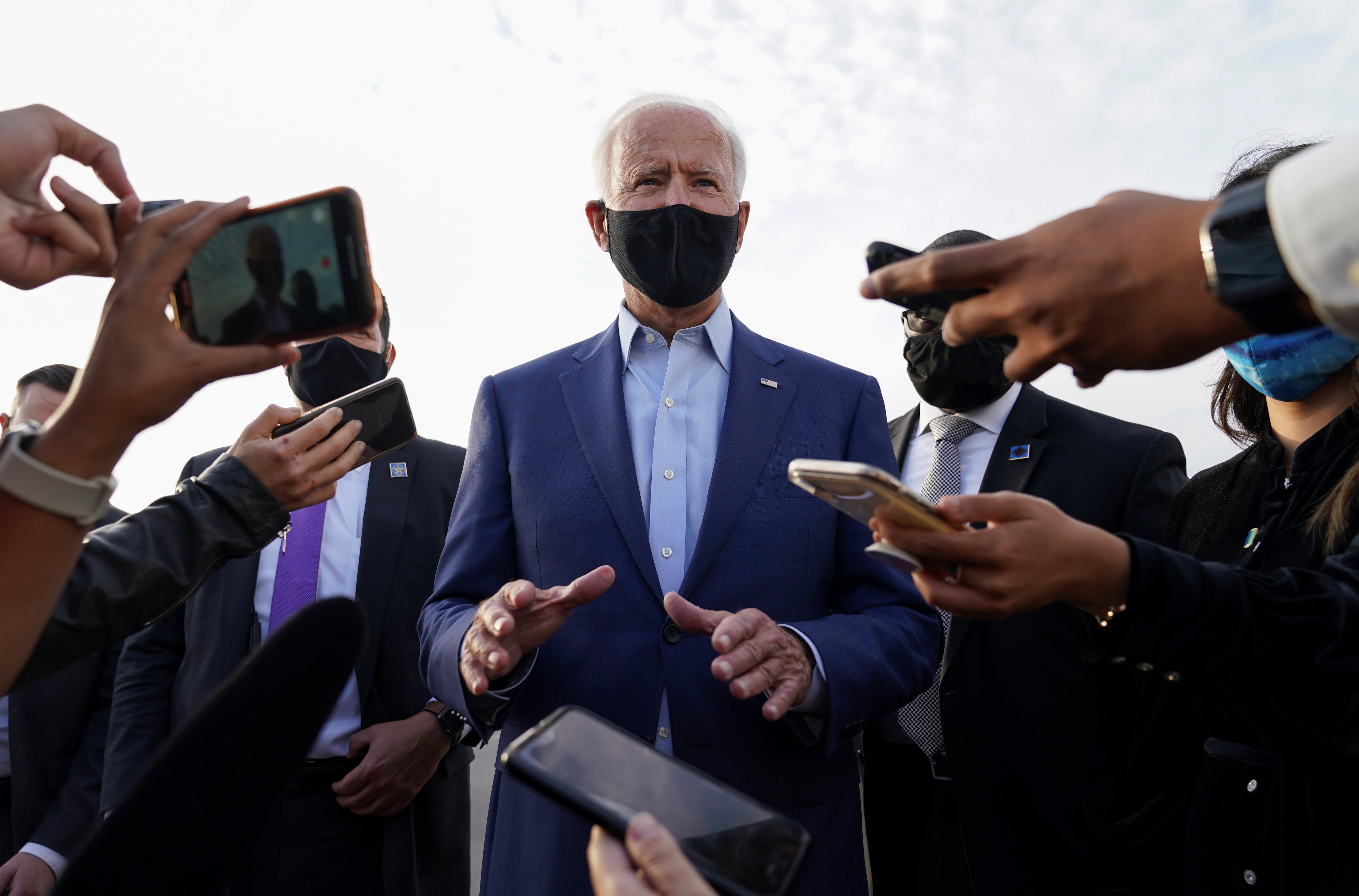 Joe Biden on the campaign trail on Wednesday