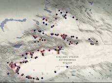 China has built nearly 400 internment camps in Xinjiang