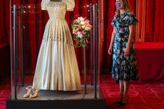 Princess Beatrice wears face mask to visit wedding dress