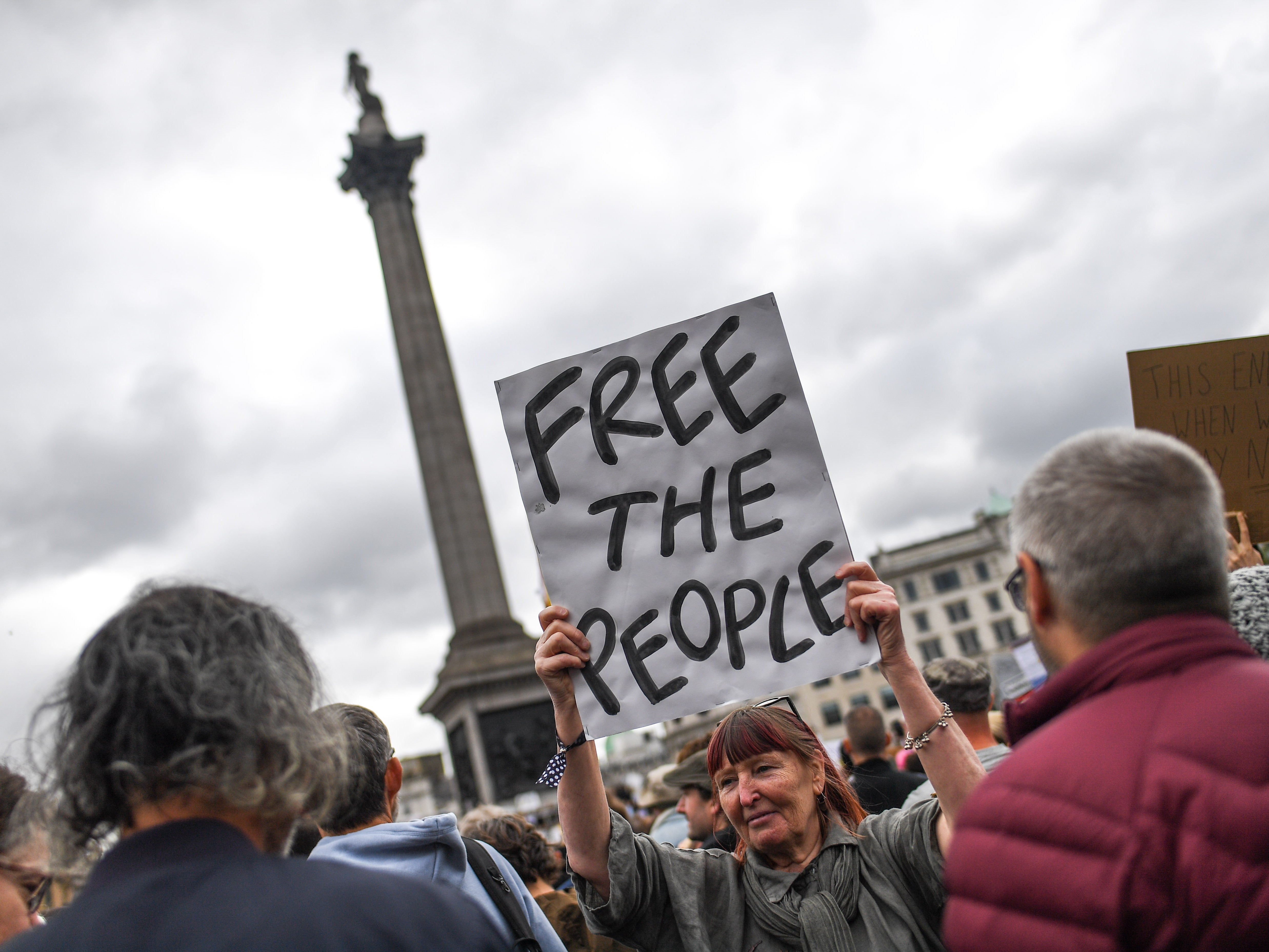 Anti-lockdown protestors in London