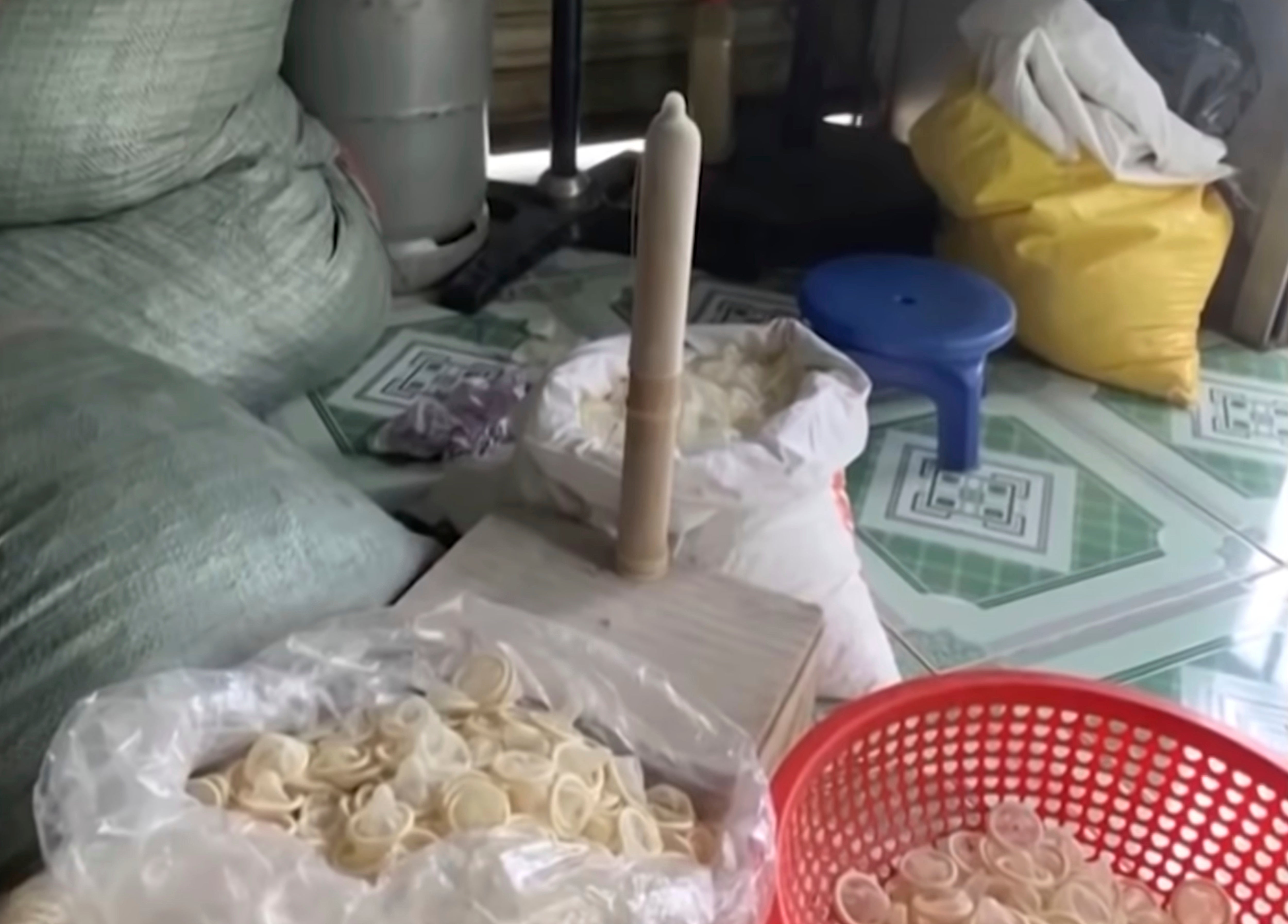 Thousands of condoms have been confiscated from a warehouse near Ho Chi Minh City