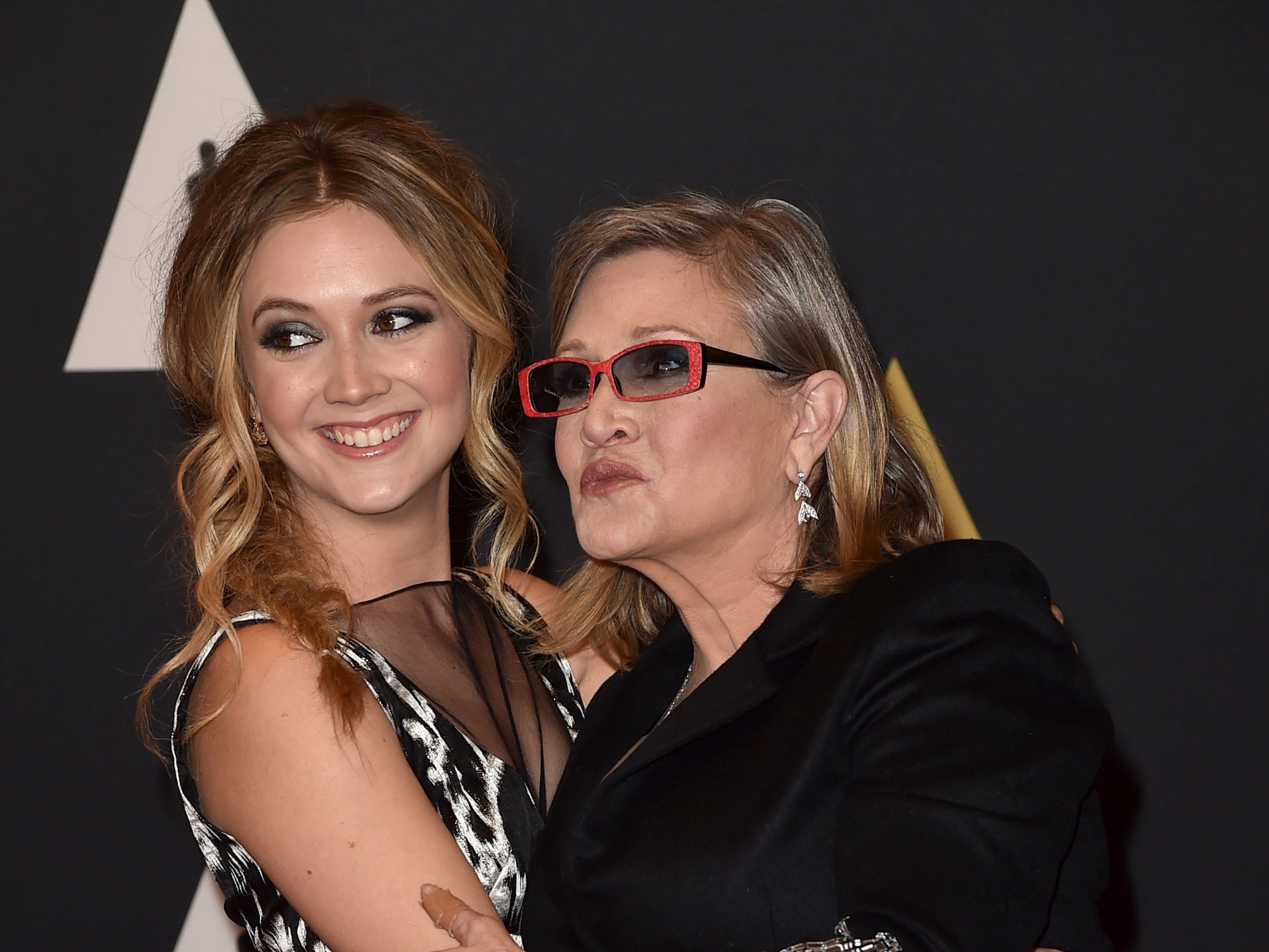 Billie Lourd and Carrie Fisher