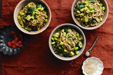 ‘Vegan One-Pot Wonders’: Recipes from satay noodles to warm chickpea salad