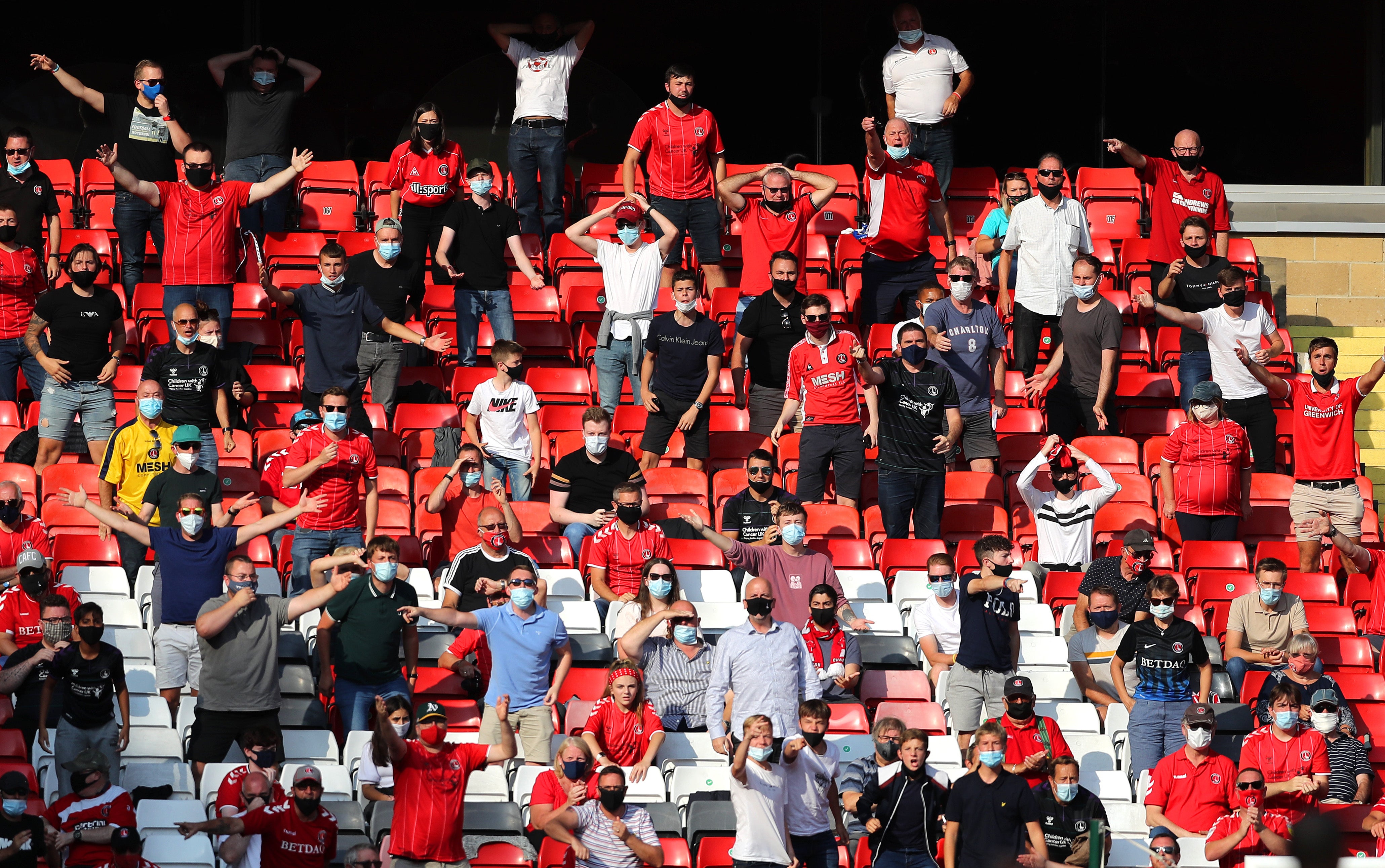 Charlton fans in attendance during the defeat by Doncaster