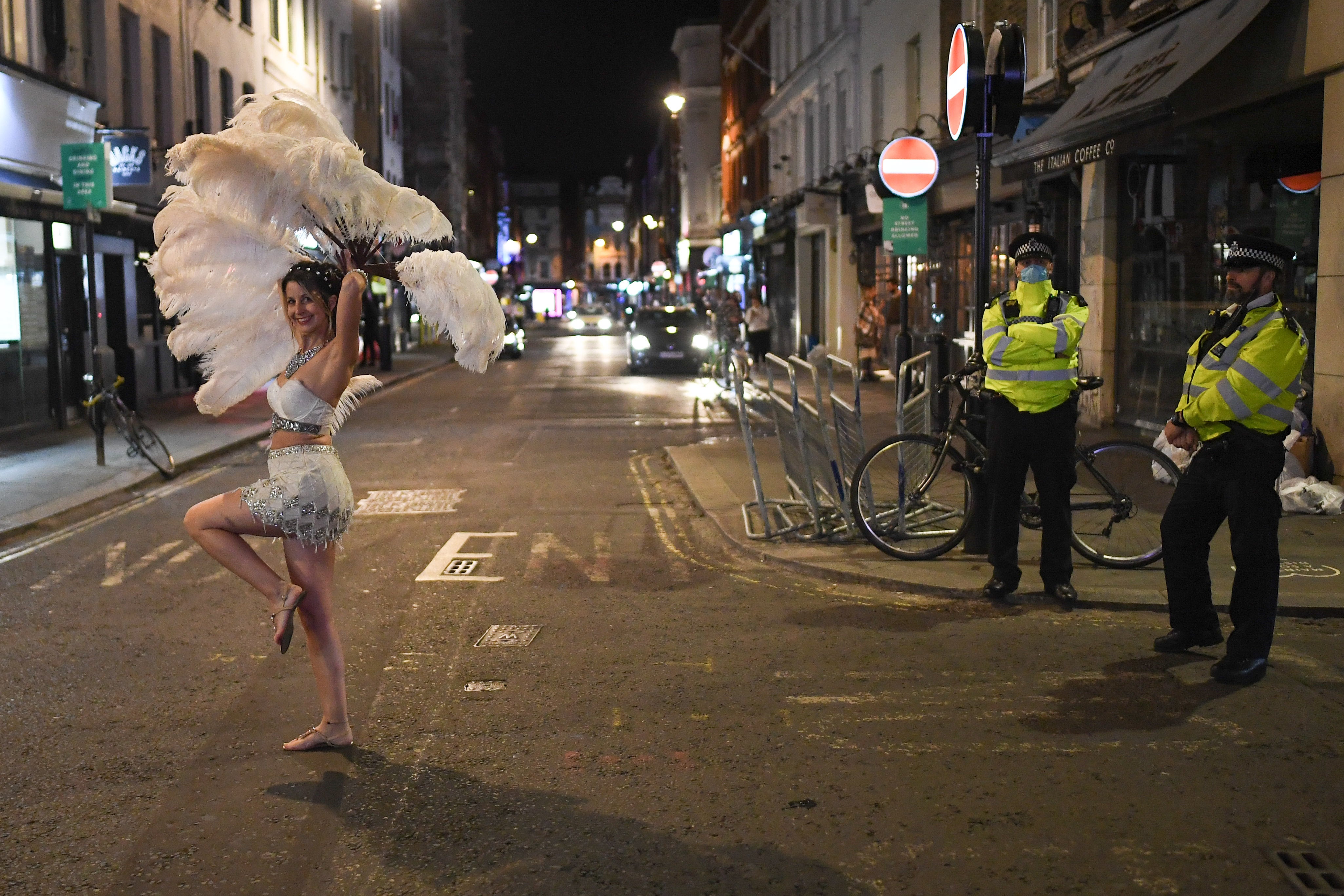 Streets of Soho all but empty as coronavirus curfew takes effect