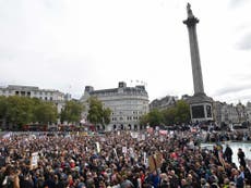 London protest: Police warn against violence as anti-lockdown demonstrators gather in capital