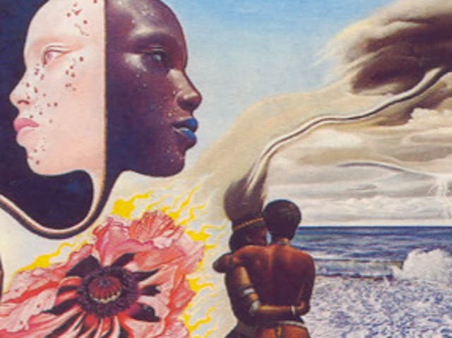 A section from Mati Klarwein’s album cover art for ‘Bitches Brew’, by Miles Davis