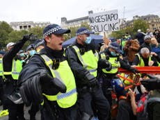 Coronavirus news: Violent clashes at anti-lockdown rally as ministers under fire over ‘extraordinary’ NHS app flaw