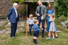 Sir David Attenborough gifts Prince George a fossilised giant shark’s tooth