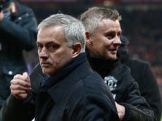 Jose Mourinho hits back at Ole Gunnar Solskjaer’s goalposts joke with Manchester United penalty jibe