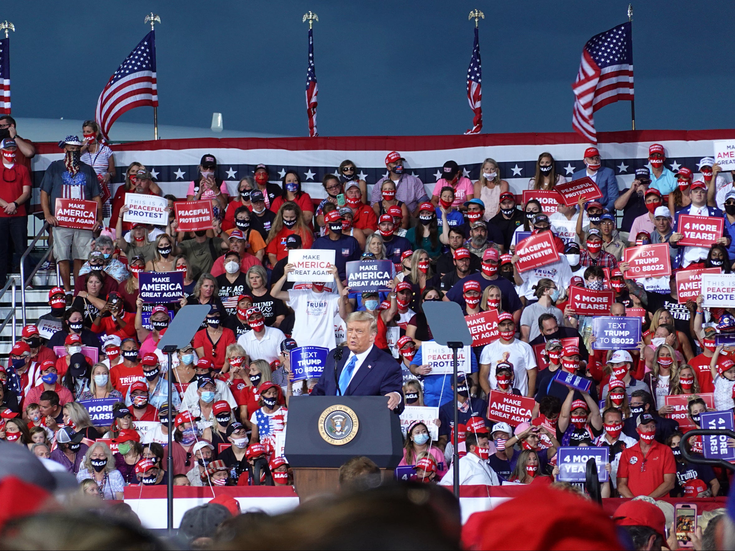 Donald Trump has been urged to cancel rallies in Wisconsin by the governor and doctors after the state saw a big surge in coronavirus cases.