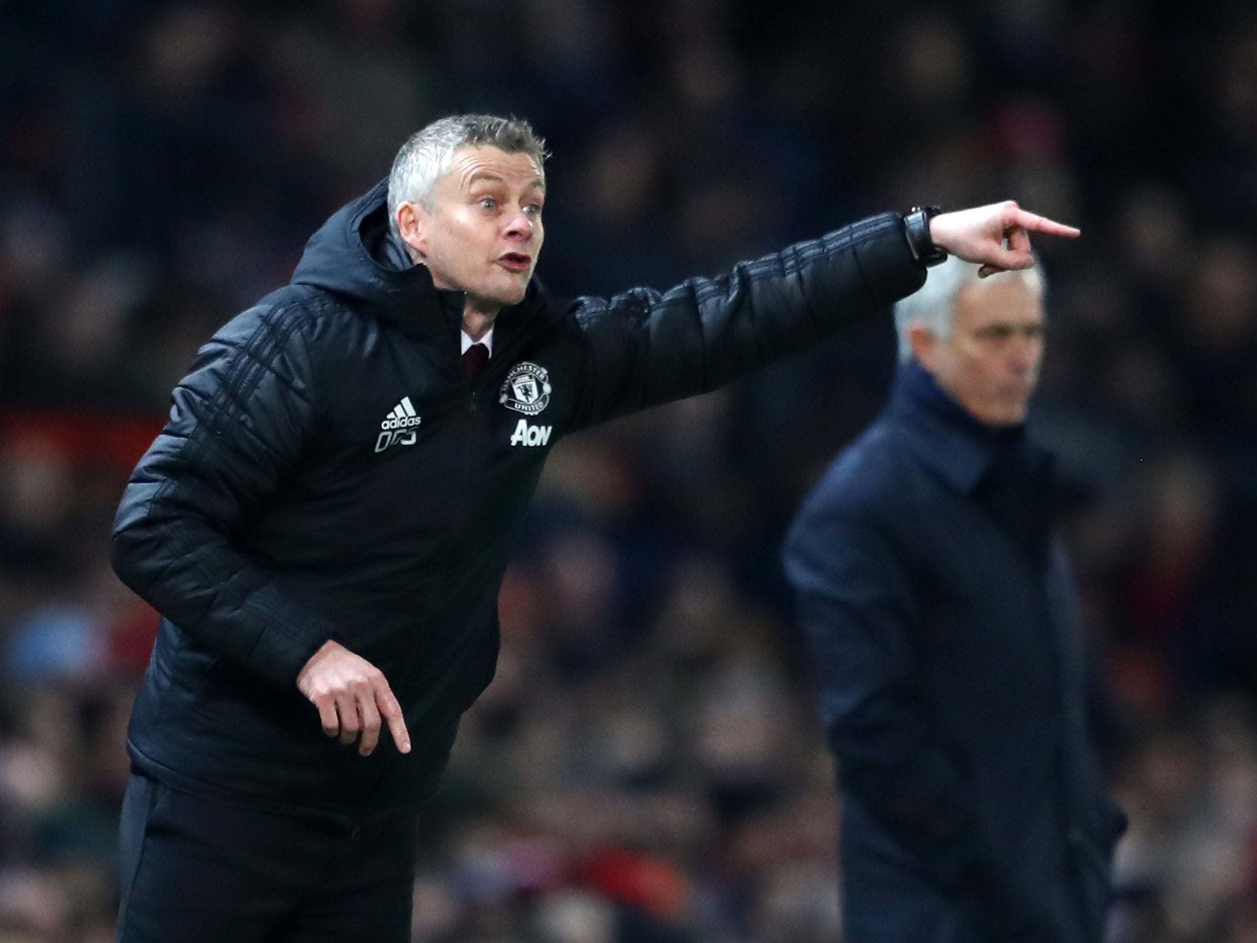 Ole Gunnar Solskjaer and Jose Mourinho