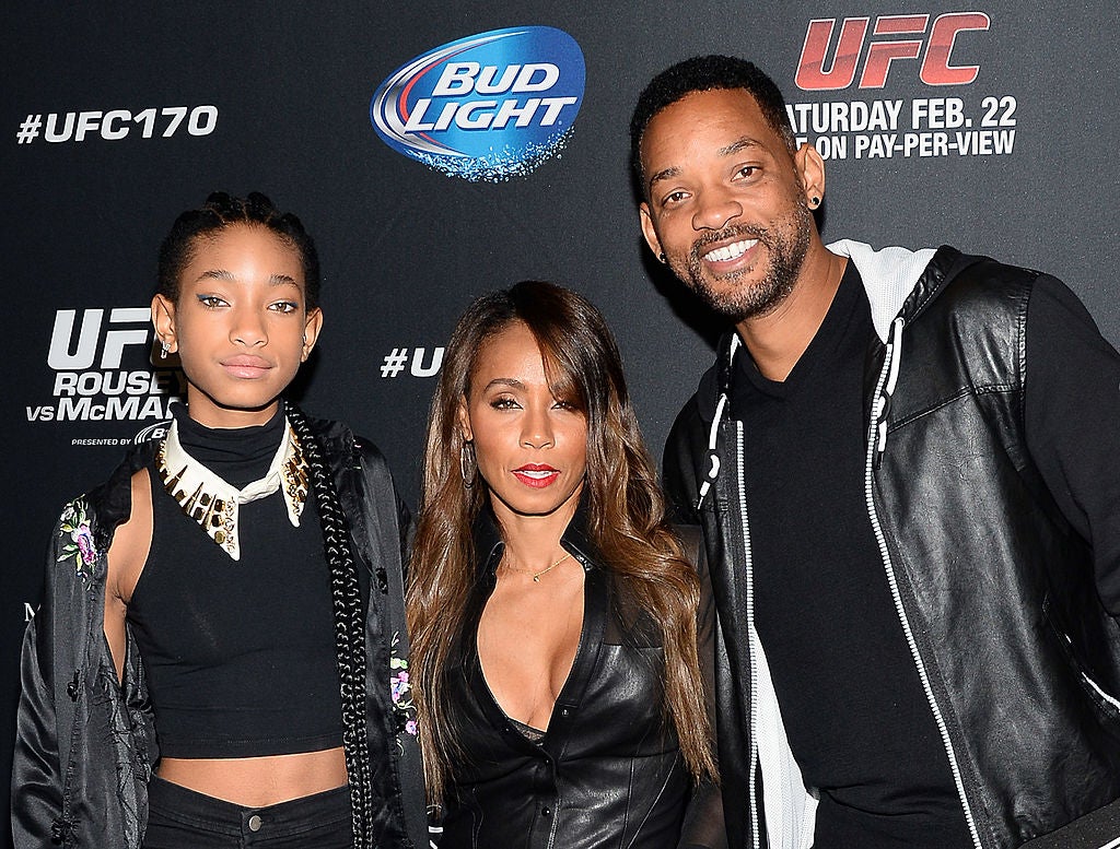 Will Smith with Jada Pinkett-Smith and their daughter Willow