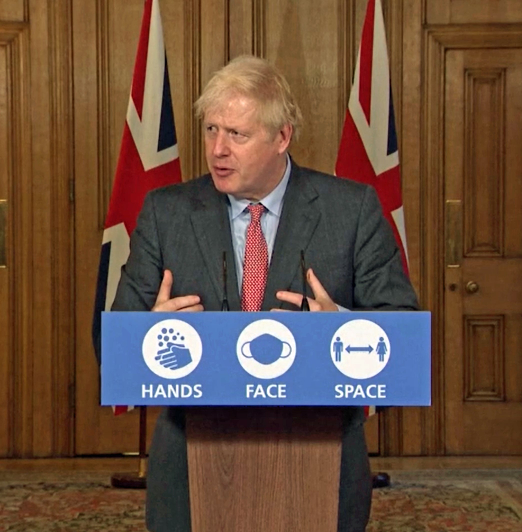 Boris Johnson has been reduced to making appeals to Covid-19 itself – and giving the virus a stern talking to