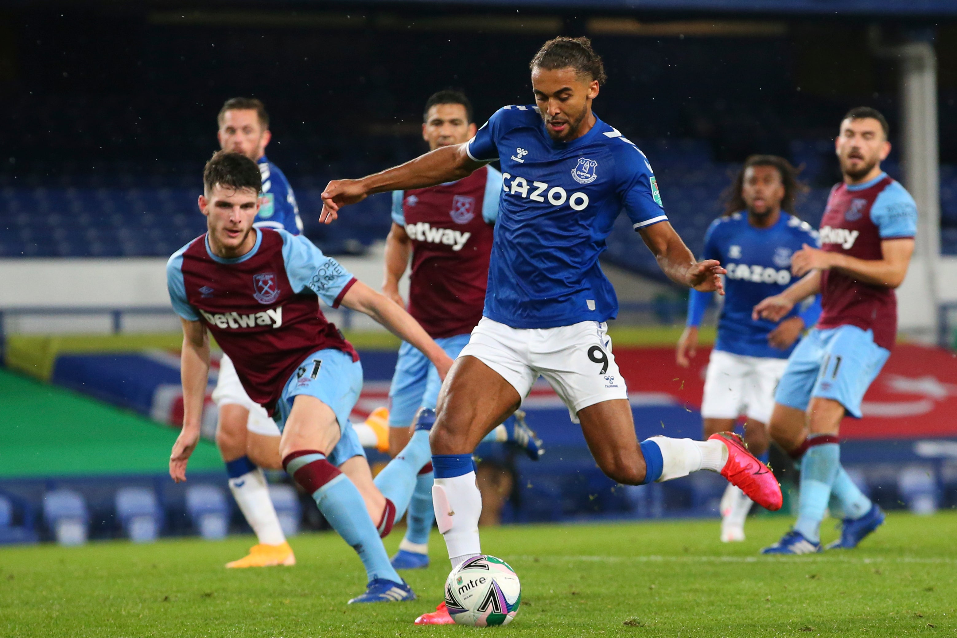 Dominic Calvert-Lewin netted his second hat-trick of the season as Everton thrashed West Ham