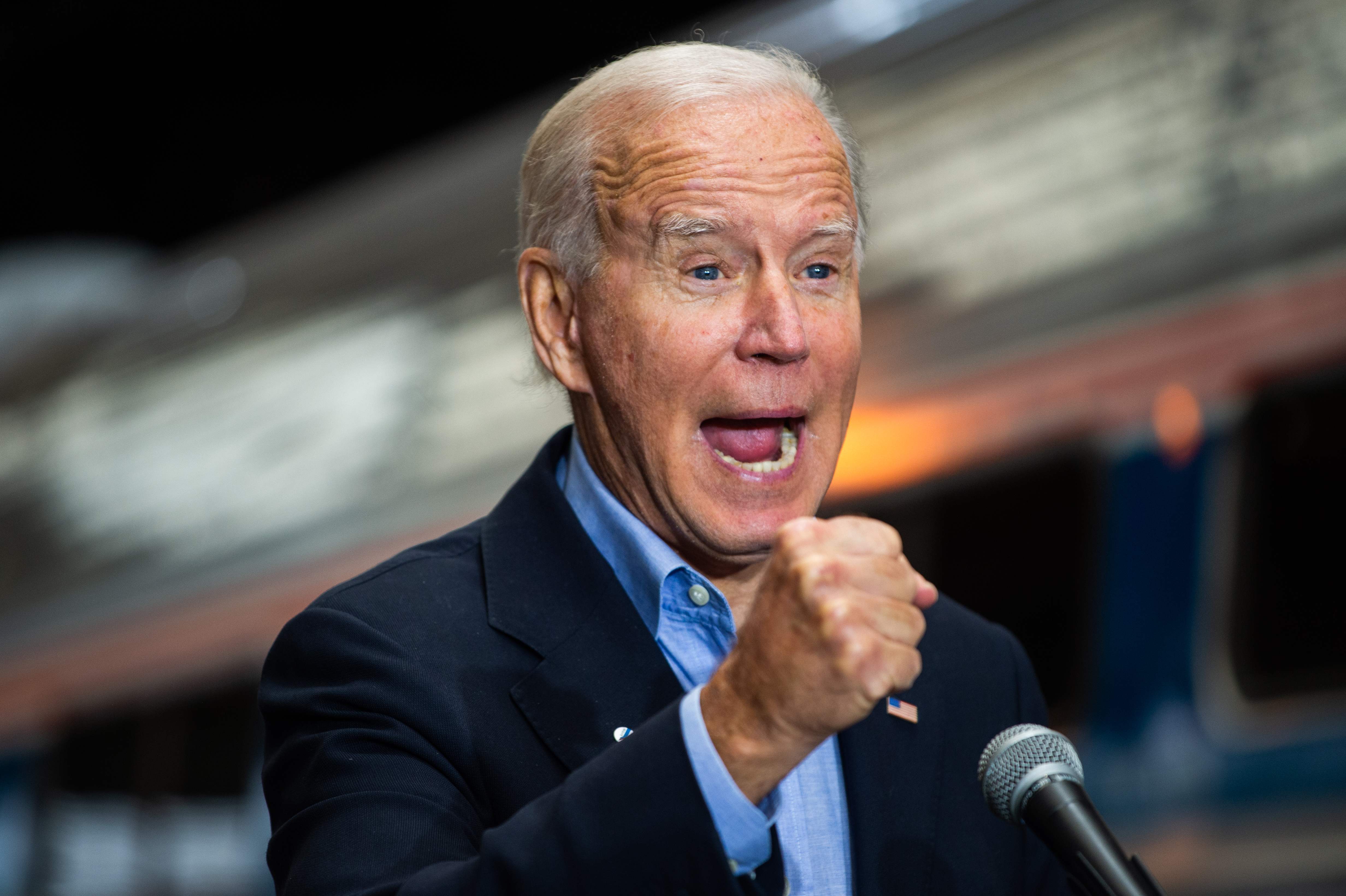 Democratic presidential nominee Joe Biden in Pittsburgh on Wednesday