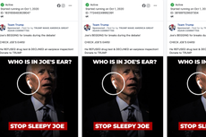 Trump campaign pushes Facebook ads promoting earpiece conspiracy with doctored image of Biden