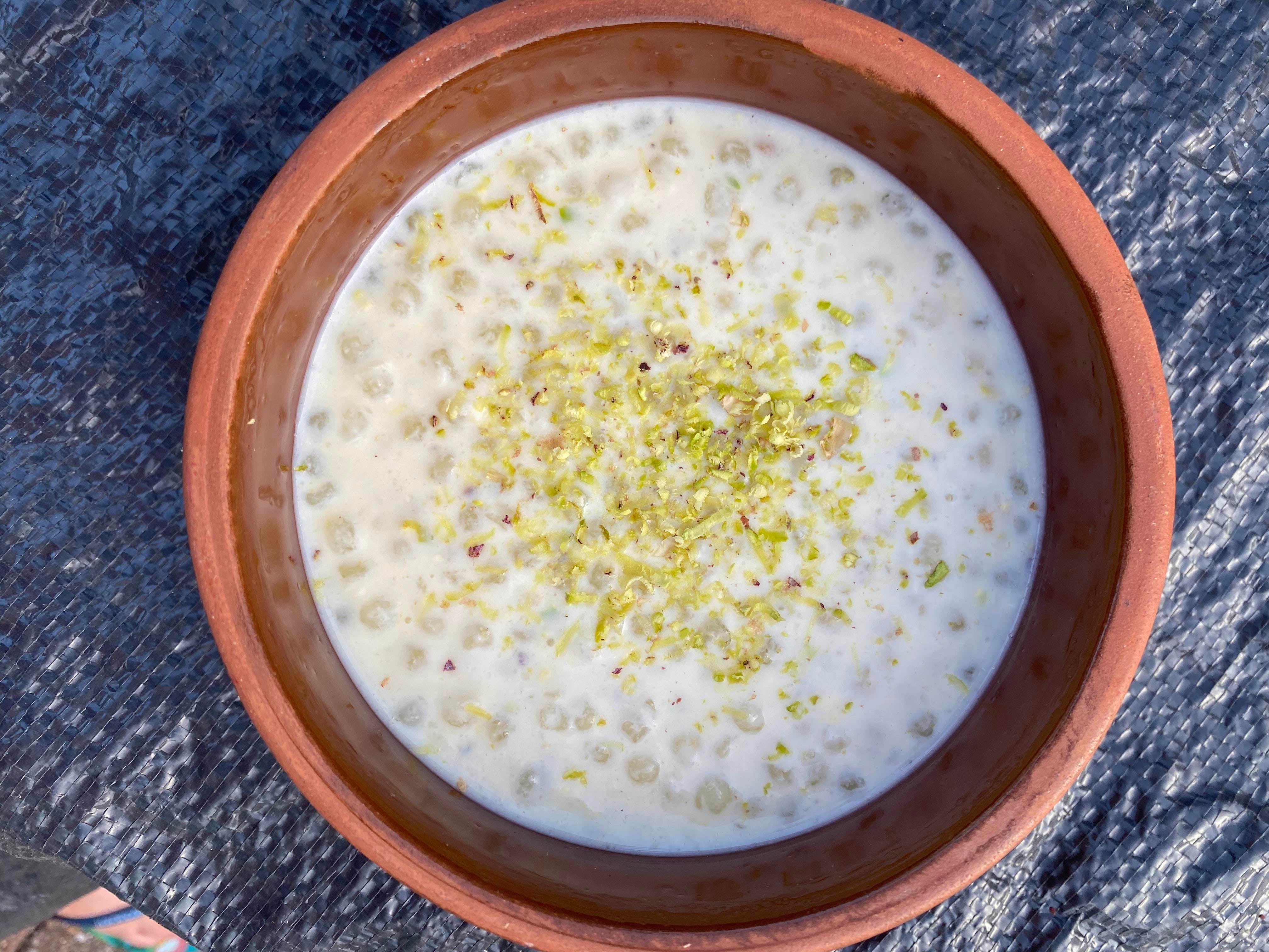 Sabudana kheer is similar to rice pudding