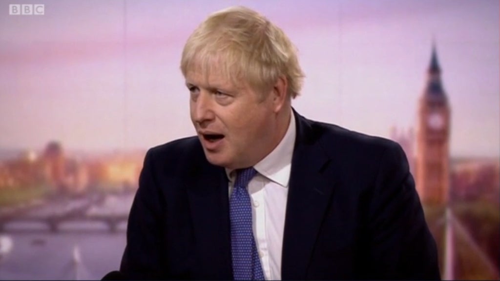 Johnson appears on ‘The Andrew Marr Show’ yesterday