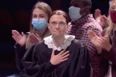 Kate McKinnon honours Ruth Bader Ginsburg with tribute during SNL