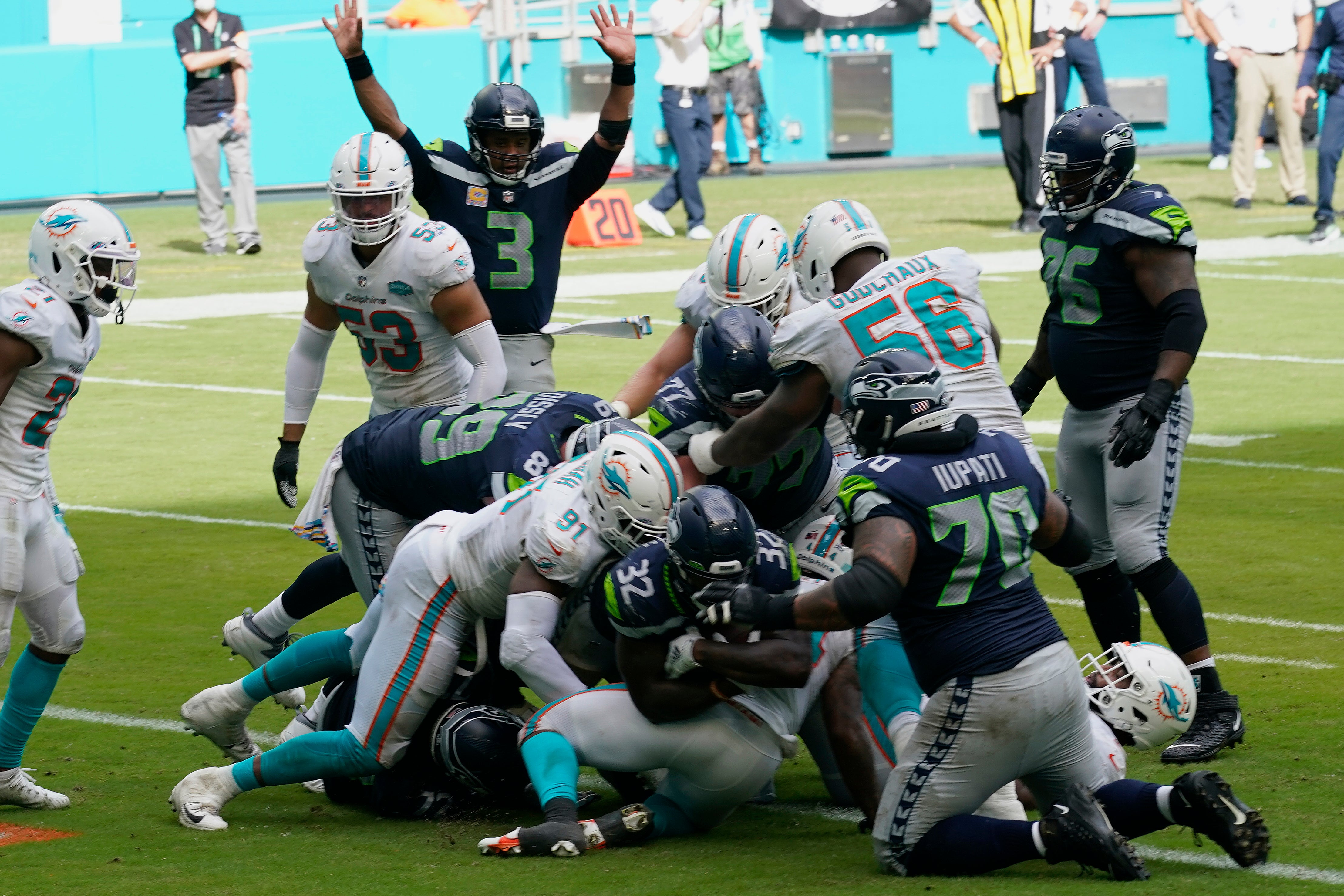 Seahawks Dolphins Football