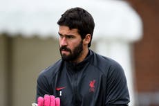 Alisson injury: Liverpool goalkeeper likely to miss Everton derby with six week lay-off, says Jurgen Klopp