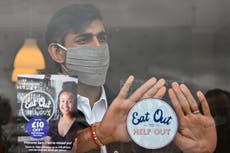 Coronavirus: Rishi Sunak has 'no regrets' over Eat Out scheme after PM said it may have led to increase in cases