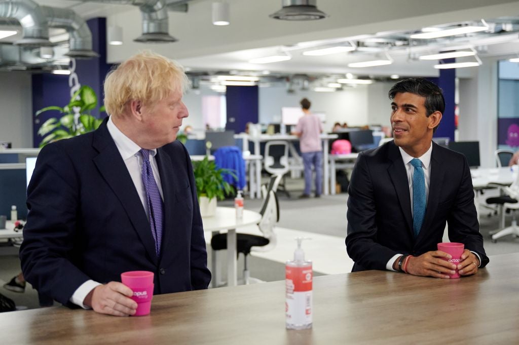 Johnson and Sunak visit Octopus Energy earlier this week